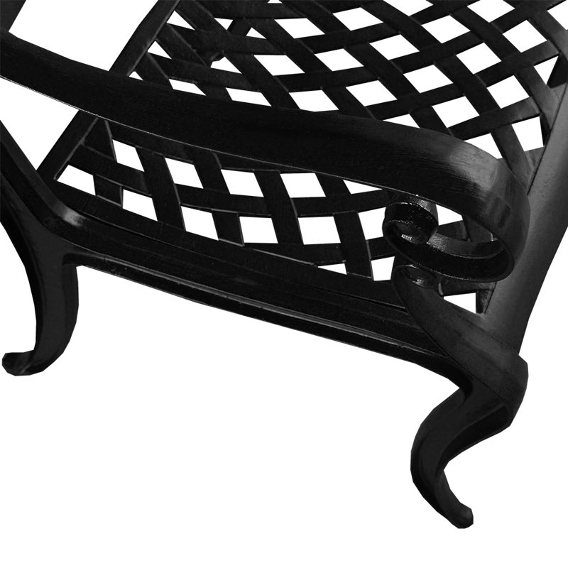 Casiano Outdoor Dining Armchair, Black