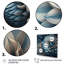 Dahlia fleurs bleu et blanc II - art mural Dahlia pour le salon-86828343-86828346