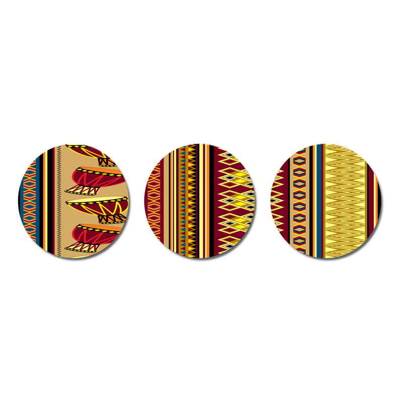 Ensemble de 3 décorations murales tambour africain