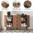 47.2" Modern Multi-Functional Grille Sideboard With 3 Drawers-458871630