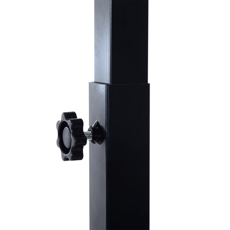 Adjustable Black Acrylic Portable Basketball Hoop with Wheels