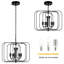 Lampe suspendue pliable unique en métal noir