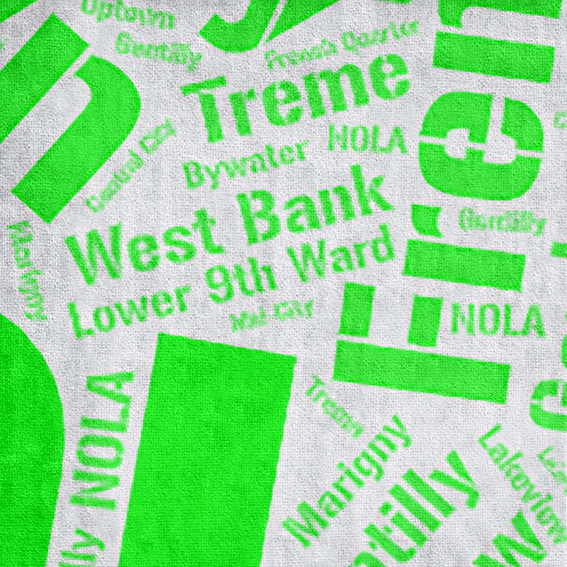 Bath Towel, Green, Poly/Cotton, New Orleans