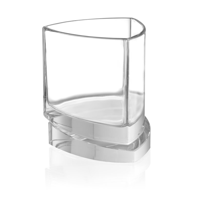 JoyJolt Aqua Vitae Triange Whiskey Glass, 9.9oz