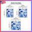 Housses de couette bleues à motif botanique-124111554