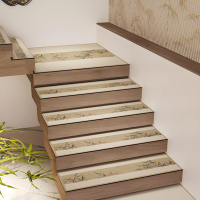Tapis d'escalier antidérapant de style chinois moderne
