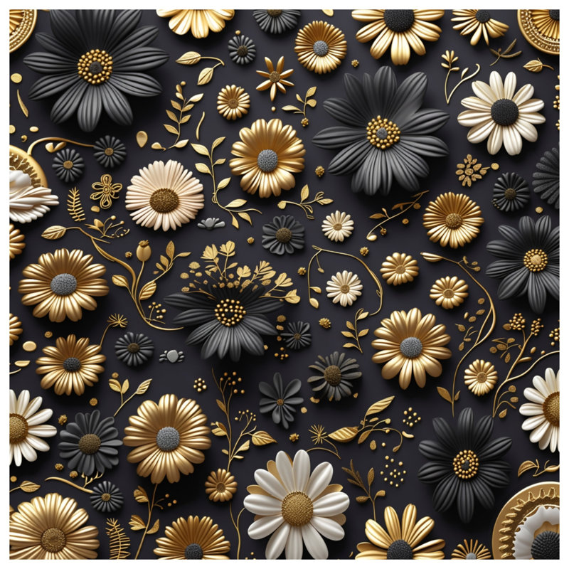 Tapis de bain floral, 24 po L x 17 po L