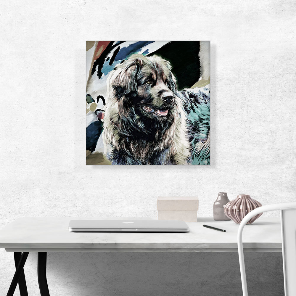 " Leonberger Dog Breed Modern " Painting Print ARTCANVAS 