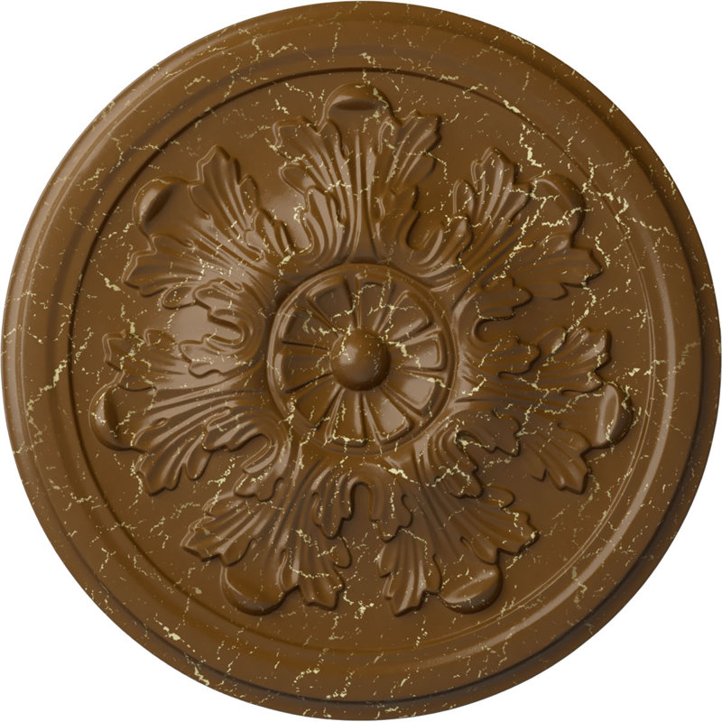 Petit médaillon de plafond Endrathane Federal, Craquelure topaze fumée