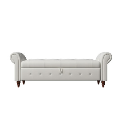 Viky Velvet Upholstered Storage Bench