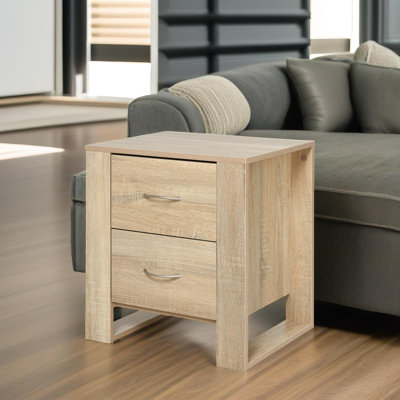 Smithmill Bedside Table Nightstand With 2 Drawers Storage Side End Tabes Bedroom Furniture