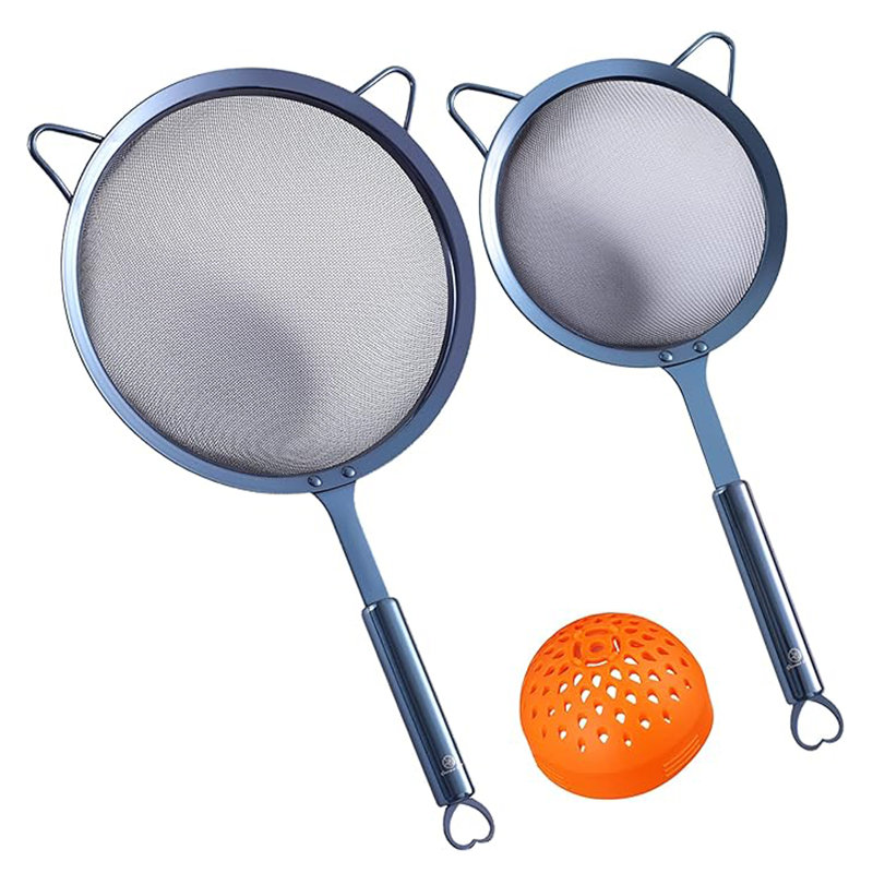 Gourmet Easy 2 - Piece Mesh Strainer Set, Gold