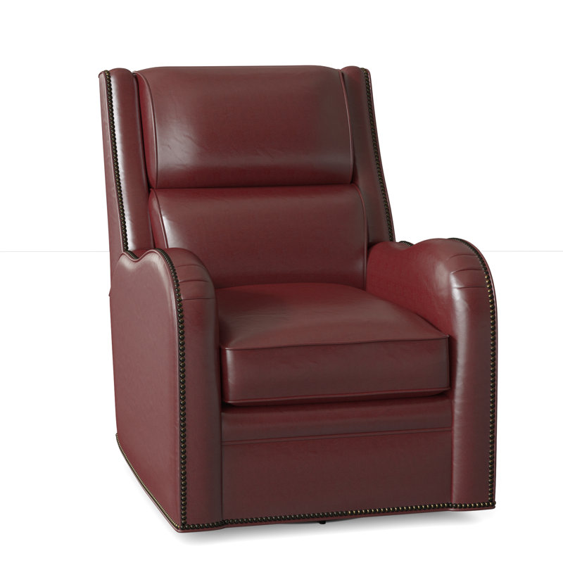 Stellan Upholstered Recliner, Power Button, #9 Natural, Anilina Hunter Genuine Leather