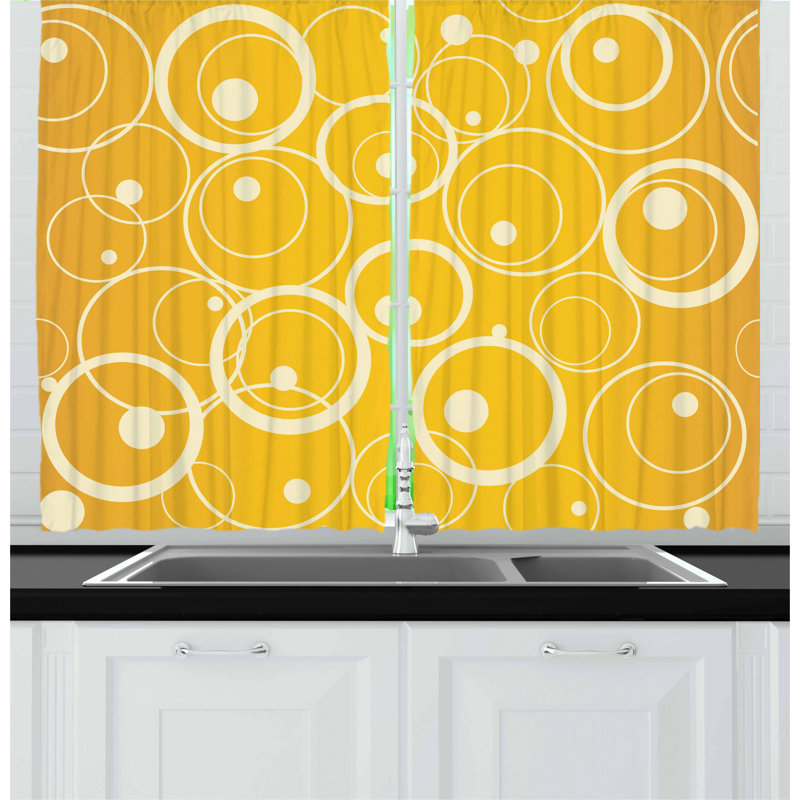 Geometric Tailored Kitchen Curtain