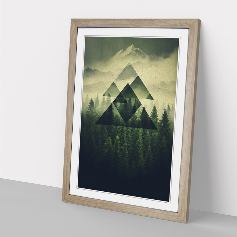 Single Picture Frame Print on Wood, Oak Framed, 64cm H x 46cm W