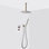 Metro 2-3 Way Thermostatic Trim Complete Shower Set - Ceiling Mount - 12" Brass