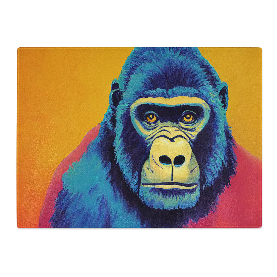 Impressive Gorilla Abstract  Glass Chopping Board