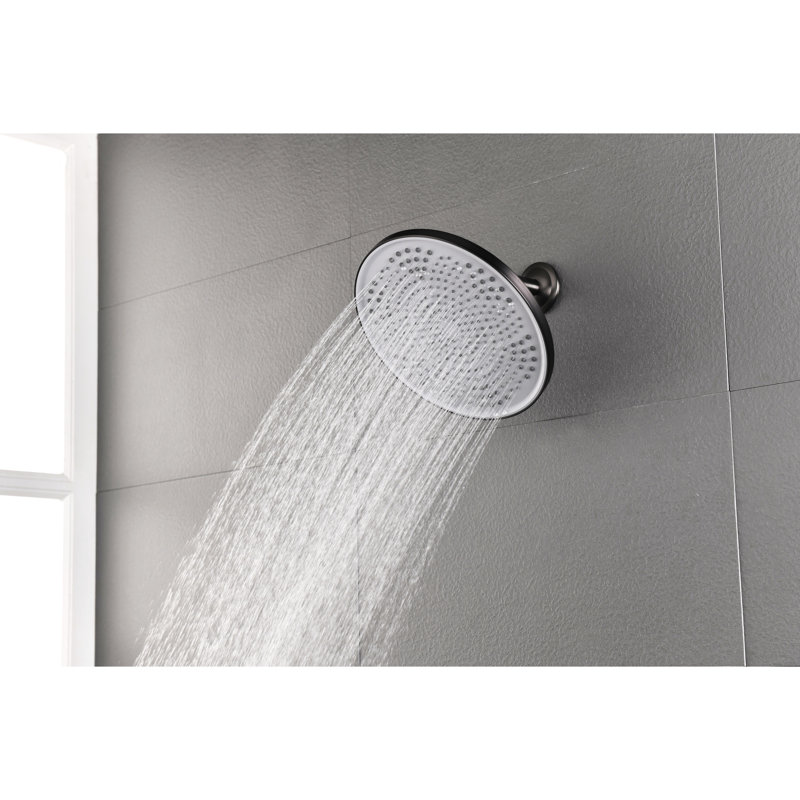 Pomme de douche Modern Luxury - haute, pluie, laiton, assemblage en 1 minute, caractéristique bronze industriel, ajustement, sans outil,