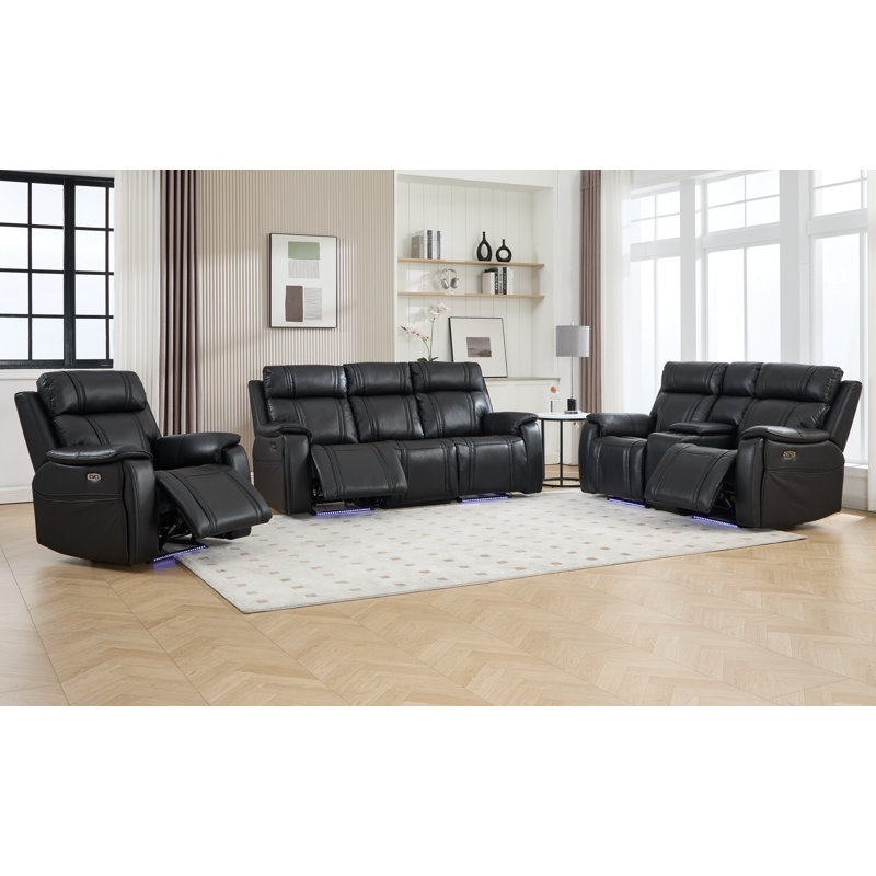 3 - Piece Faux Leather Living Room Set