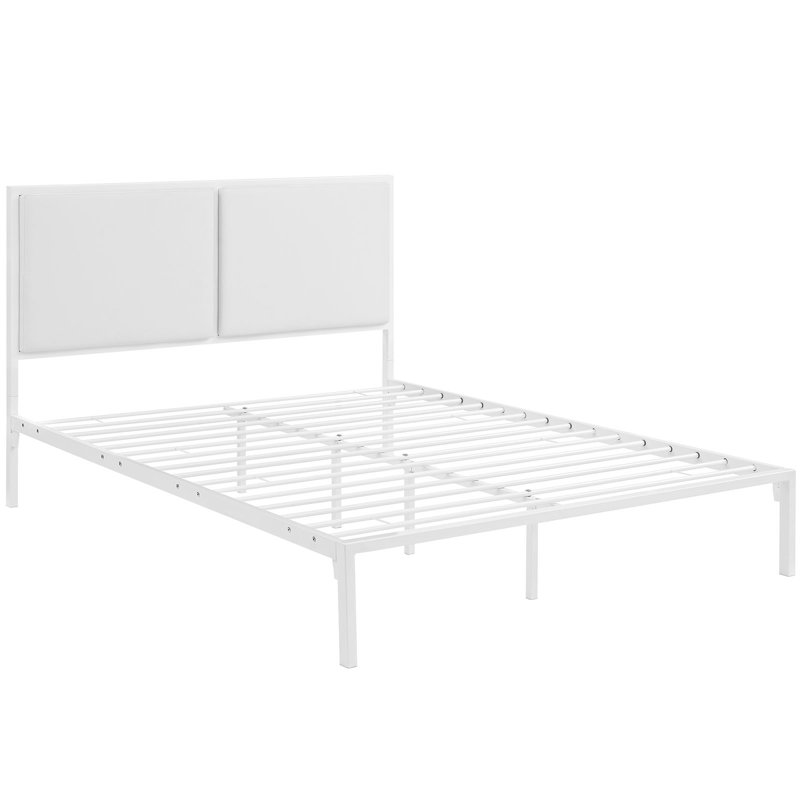 Modway Della Vinyl Bed in White, King