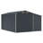 Vidaxl Garden Shed Anthracite Galvanized Steel, Polypropylene Large-122037017-122037019