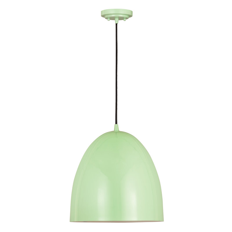 Luminaire suspendu 1 lumière Havertown Dome, Menthe, Menthe, H 21 po x l 19 po x P 19 po