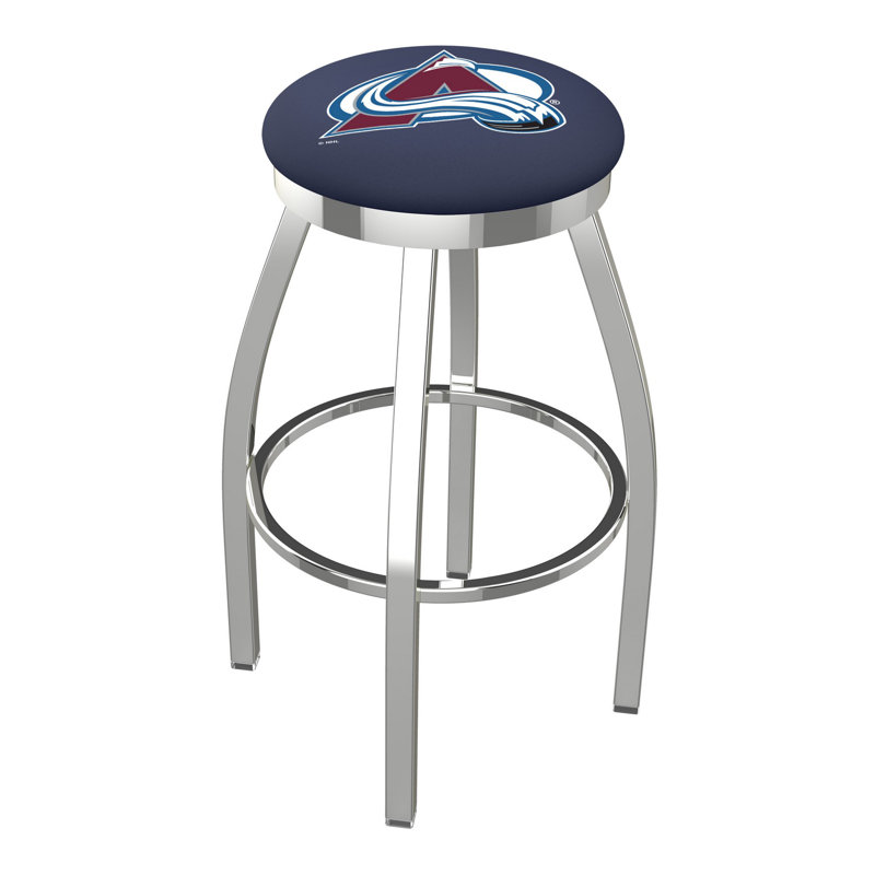 NHL Swivel Extra Tall Stool, Colorado Avalanche, Chrome, "Bar Stool (30" Seat Height)"