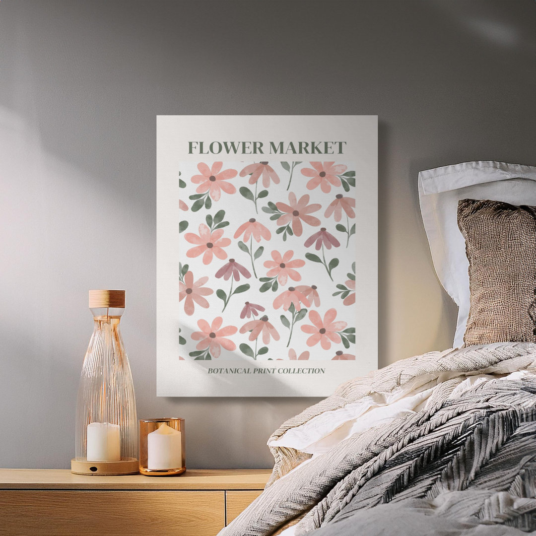 Flower Market Canvas Wall Art, Botanical Print Collection, Gallery Wrapped, Ready to Hang, Modern Home Decor, Archival Quality