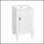 Meuble-lavabo moderne de 18 pouces avec lavabo, armoire de rangement compacte pour petits espaces, lavabo simple avec tablette réglable-1905382973