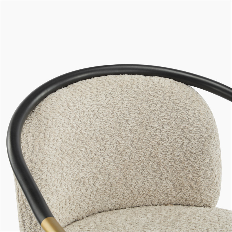 Tabouret de comptoir de 26 po de hauteur avec cadre en métal (ensemble de 2) - amande, Amande