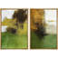 Art mural abstrait, ensemble de 2 reproductions d'art encadrées sur toile-118759469-118759471