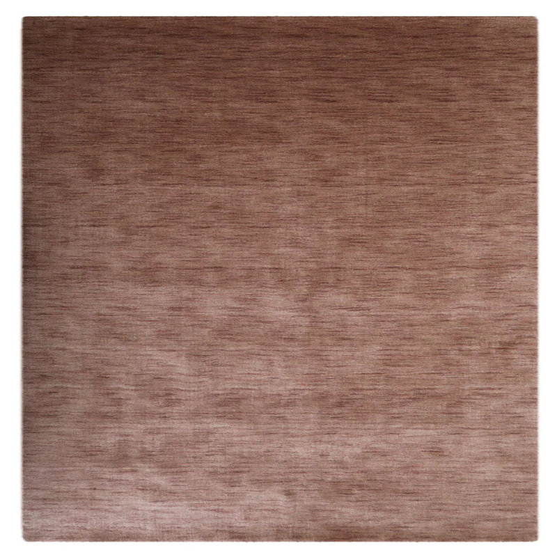 Manns Hand Knotted Loom Wool Eco-Friendly Area Rugs  -  Runner, Brown Color, Plain Solid Design, High Pile Thick Handmade Anti Skid Area Rugs for Living Room, Bed Room