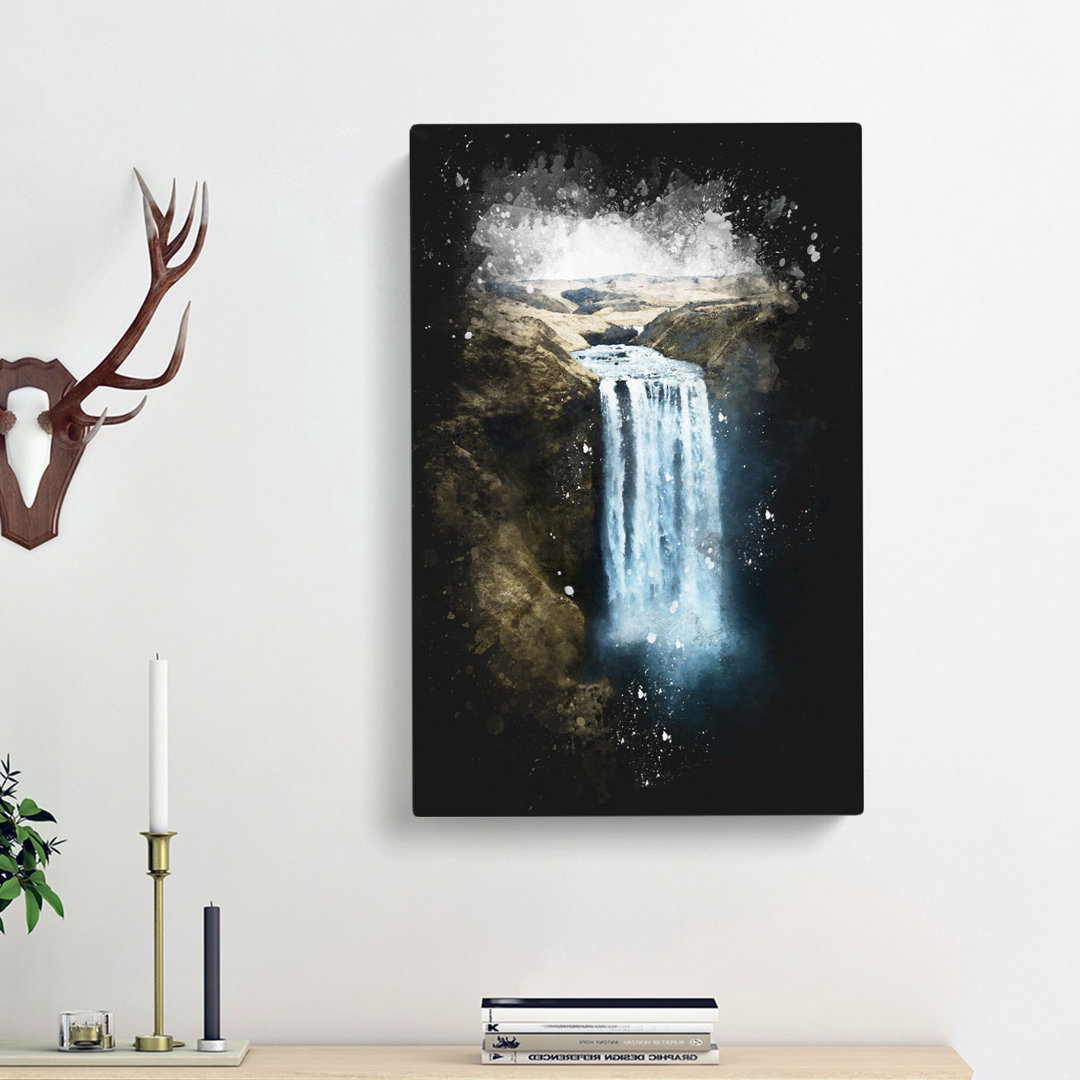 Skogafoss Waterfall Iceland - Wrapped Canvas