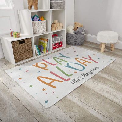 Rectangle Polka Dots Polyester Rug