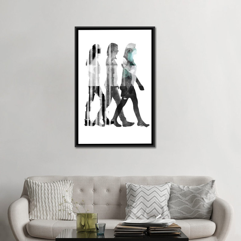 " Half A World I " by PI Galerie, 26" H x 18" W x 1.5" D, Black Framed Canvas, No Mat