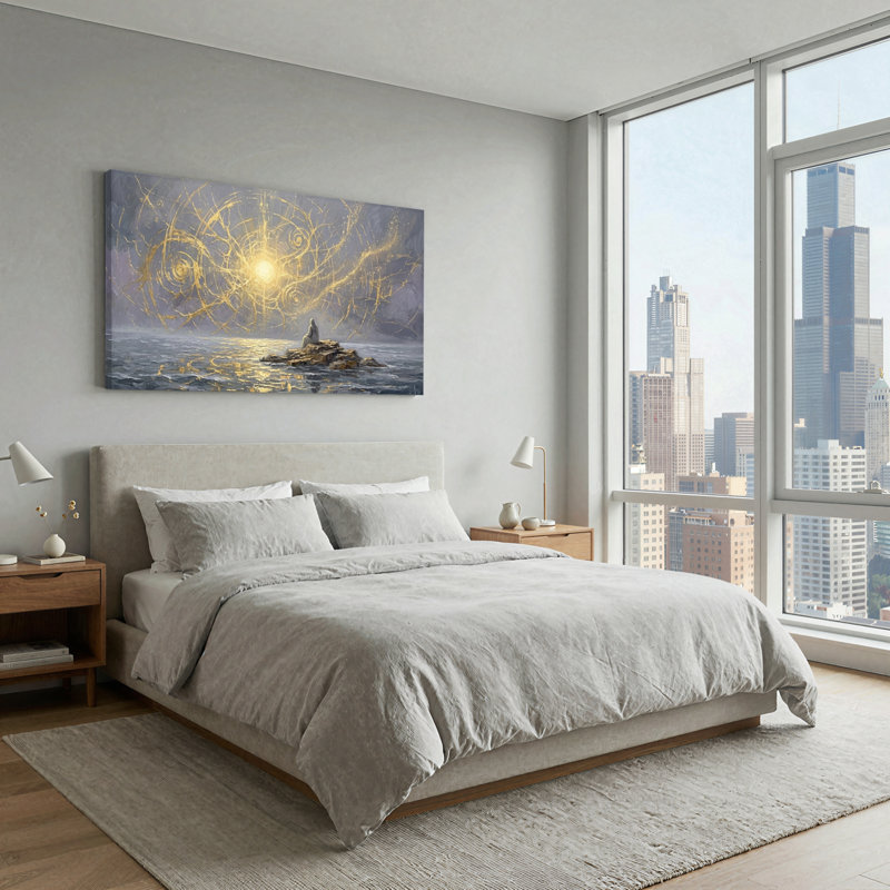Golden Sky, reproduction d'art sur toile, ensemble de 1, 3216