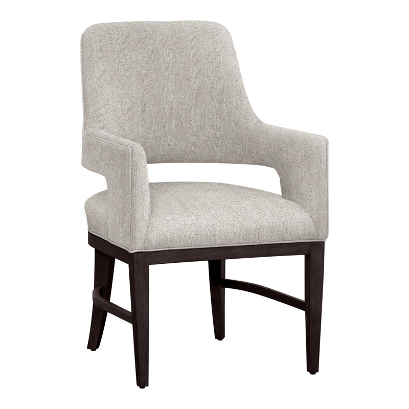 Chaise avec accoudoirs Josie, Espresso, Lin 3156