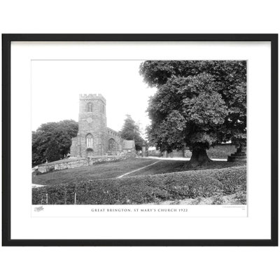 Great Brington, St Mary's Church 1922 by Francis Frith - Single Picture Frame Print