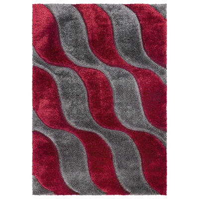 Akintunde Rectangle 160 cm x 230 cm Geometric Shag Indoor / Outdoor