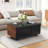 Smart Coffee Table with 93L Built-In Fridge & Freezer, Bluetooth Speakers, Wireless Charging, USB Ports, LED Lighting, Modern Living Room Refrigerated Table-130505979