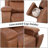 3-Piece Vegan Leather Reclining Living Room Set-395175659