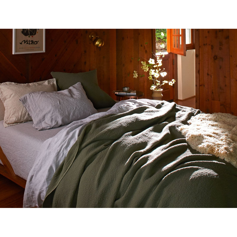 Cascade Organic Matelasse Sham, Standard, Stone