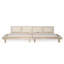 Canapé d'extérieur en bois d'acacia 4 places avec coussins hydrofuges Veridian