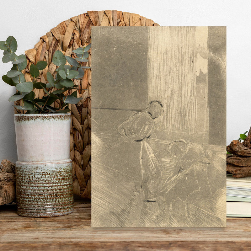 Deux danseuses, vers 1878-1879, estampe d'art mural abstraite contemporaine, H 18 po x l 12 po