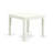 5 Piece Dining Room Table Set Includes a Square Wooden Table and 4 Baby Blue Linen Fabric Upholstered Parson Chairs, Linen White-1238381181-1238381180