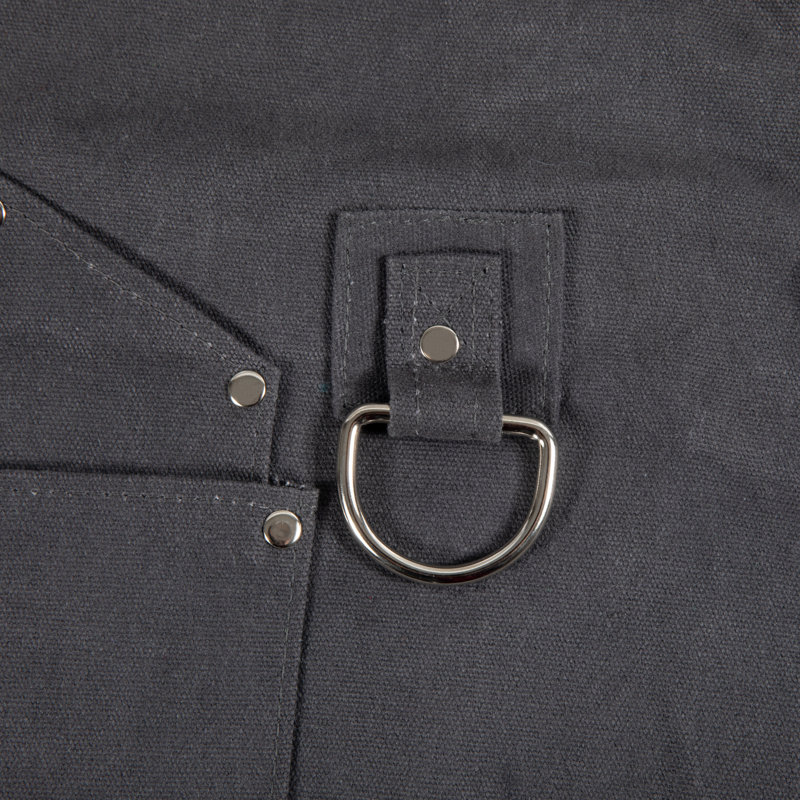 Collins Mixologist Apron Black Waxed Canvas with Corkscrew and Bottle Opener - Bartender Kit Apron - BBQ Apron