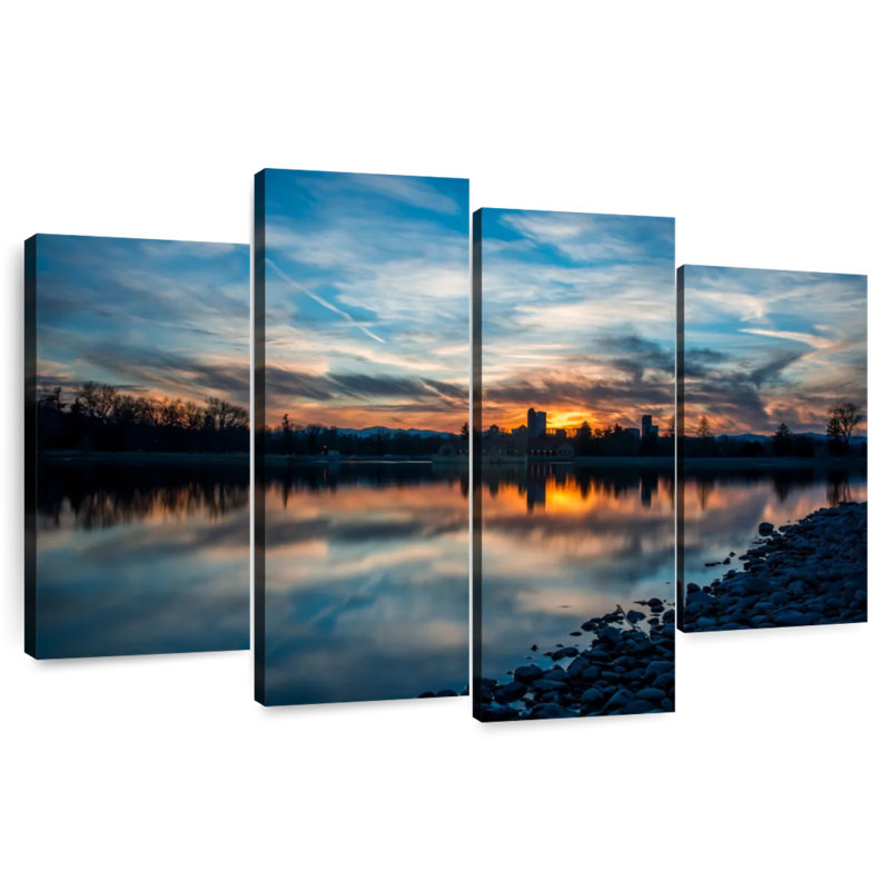 Coucher de soleil Sireci Denver City, H 22 po x l 36 po