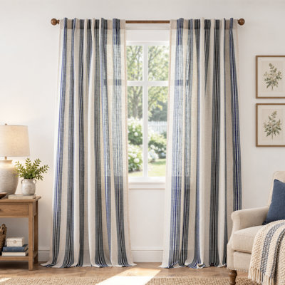 Rideaux semi-transparents avec passe-tringle Chris