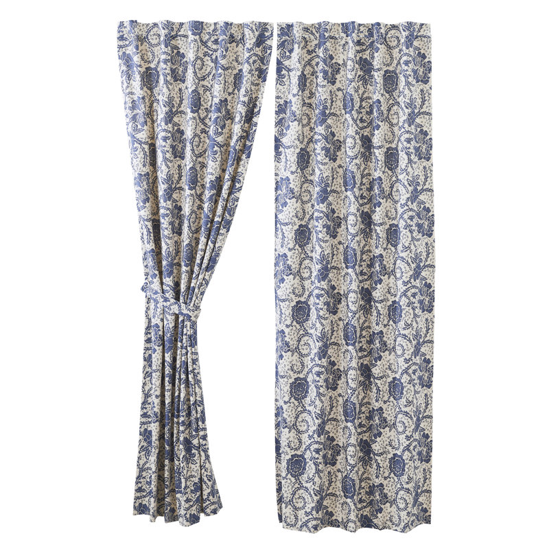 Besmira 100% Cotton Room Darkening Curtain Panel Pair, 40" W x 84" L