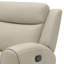 Fauteuil inclinable manuel en bois massif et cuir fleur Cobe-101759095